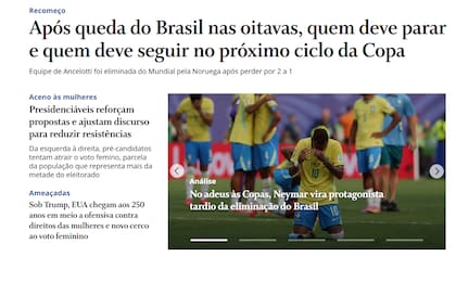 La página principal de O Globo