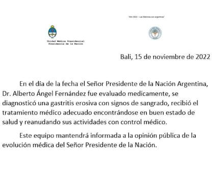 La palabra oficial sobre los padecimientos de salud del Presidente en su gira internacional
