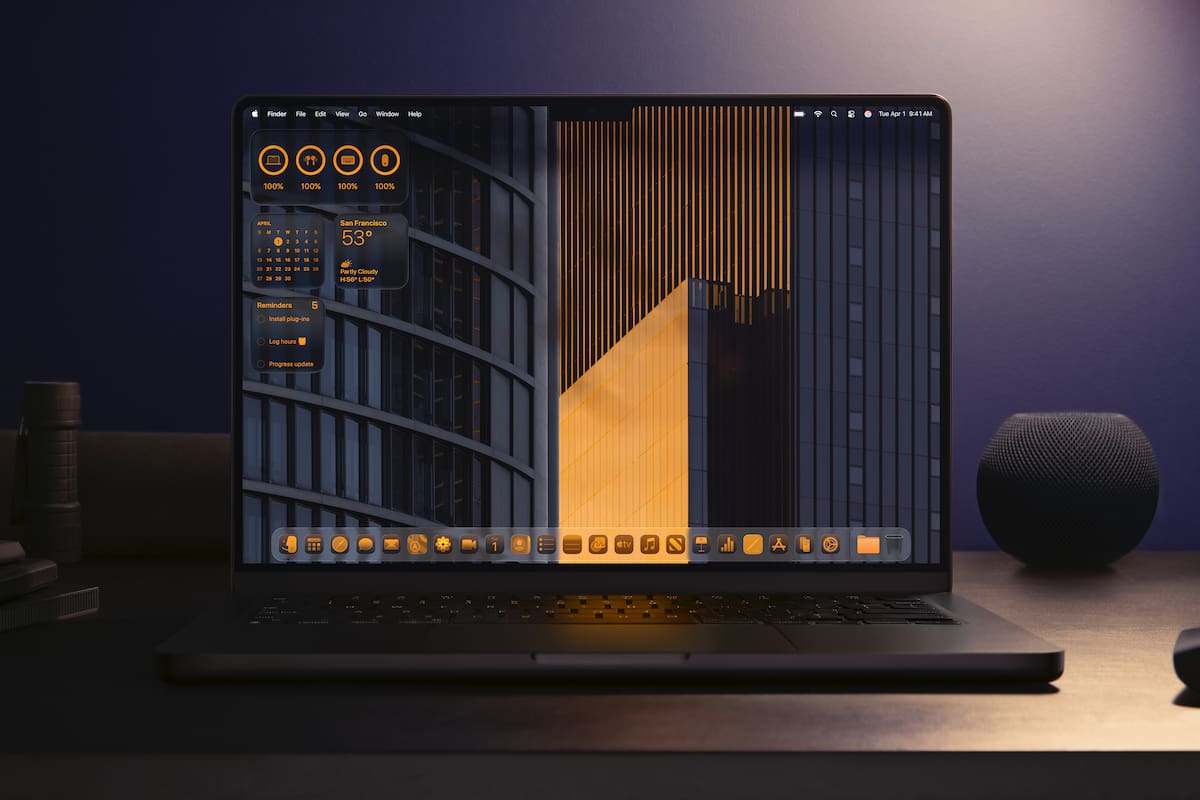 La paleta de colores alternativa de macOS 26 con Liquid Glass