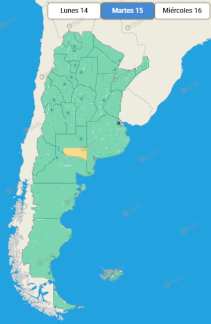 La Pampa, la única provincia afectada