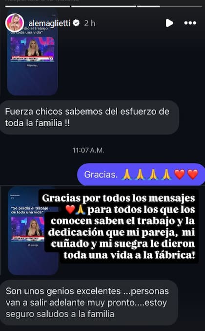 La panelista agradeció por el apoyo recibido tras el incendio