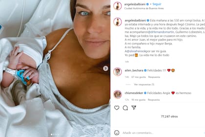 La panelista se convirtió en madre por segunda vez y compartió la alegría en Instagram