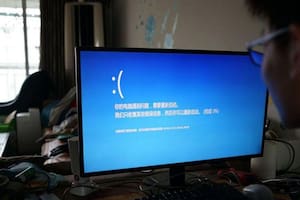 La pantalla azul con el error fatal no se vio mucho en China.