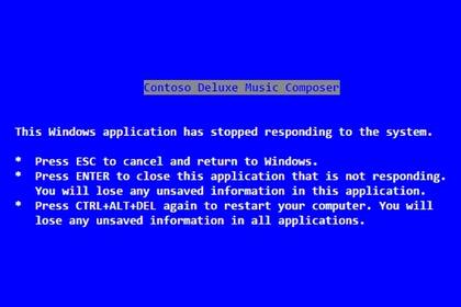 La pantalla azul de la muerte original