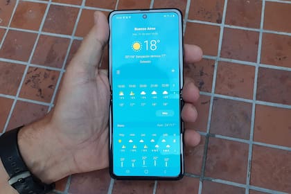 La pantalla muestra perfectamente los colores en el punto de pliegue del Galaxy Z Flip