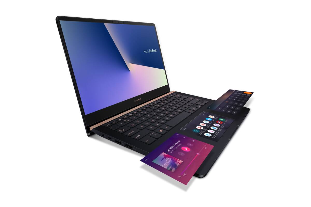 La pantalla táctil secundaria ScreenPad reemplaza al clásico touchpad y ofrece múltiples funciones adicionales