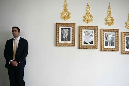 La pared de la columnata cerca del Jardín de las Rosas de la Casa Blanca, en Washington, el 30 de septiembre de 2025