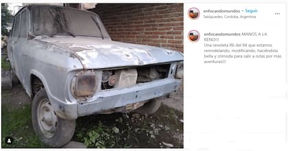 La pareja arregló el auto y emprendió el viaje (Foto: Instagram/@enfocandomundos)