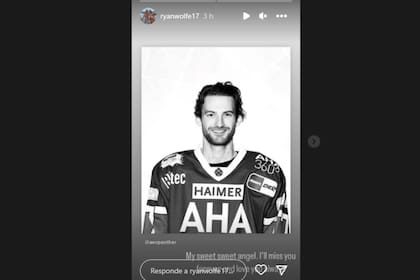 La pareja de la estrella del hockey sobre hielo le brindó un homenaje a su “dulce, dulce ángel”. “Te extrañaré por siempre y te amaré siempre”.