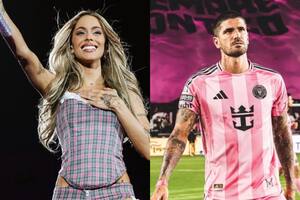 La pareja disfrutó del éxito deportivo de Rodrigo