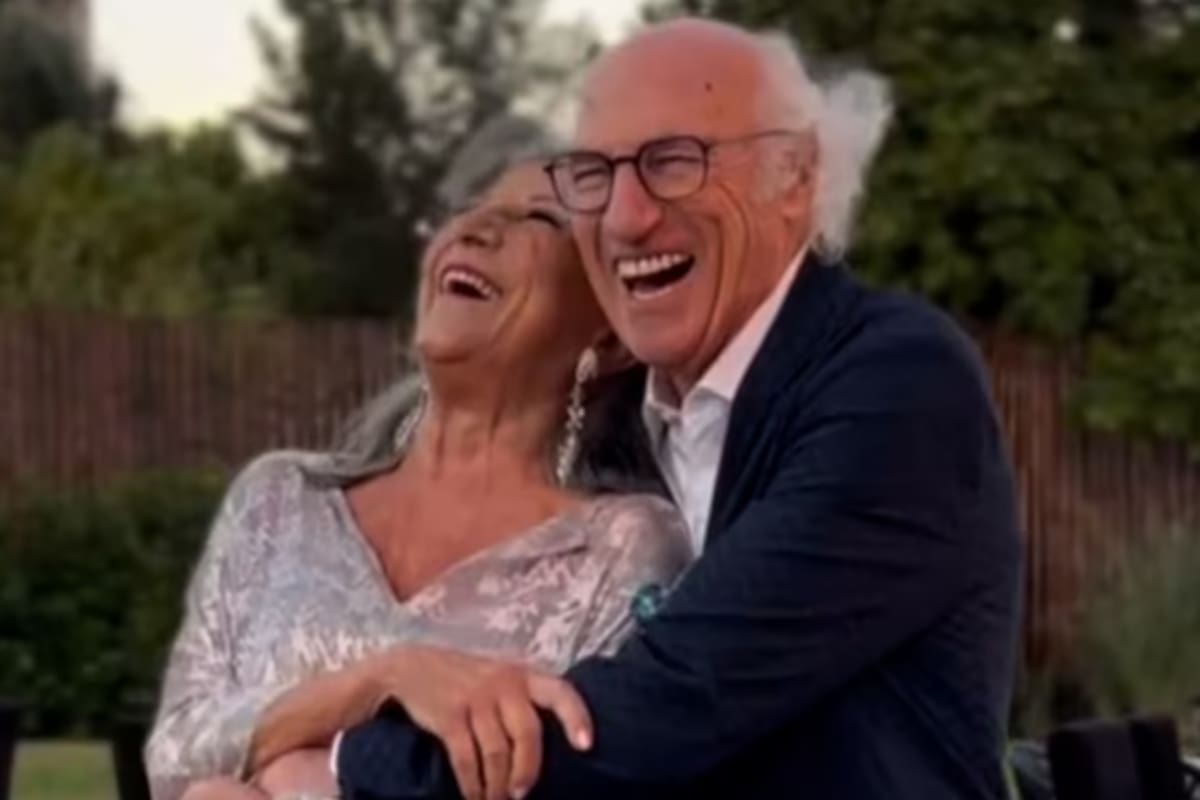 La pareja, en el festejo de sus "150 años"