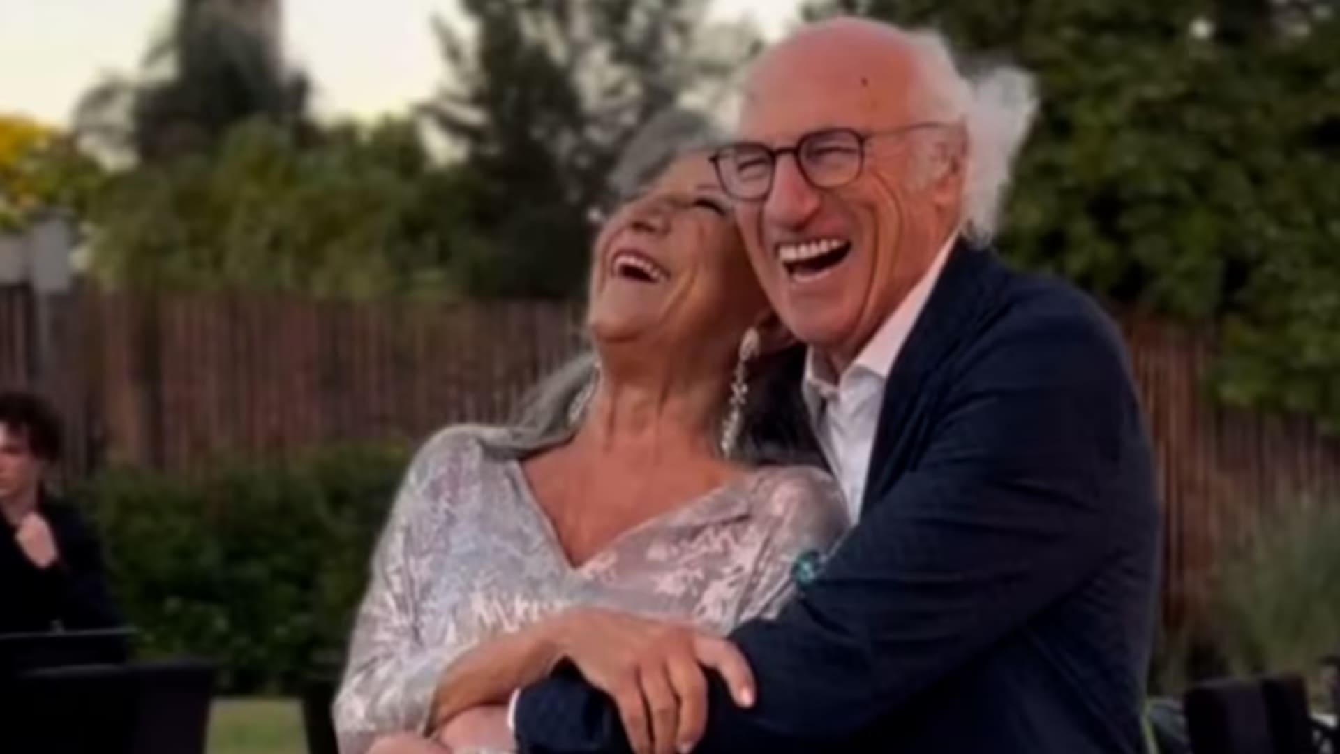 La pareja, en el festejo de sus "150 años"