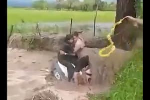 La pareja fue rápidamente socorrida