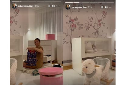 La pareja le regaló a sus seguidores un corto espionaje al cuarto de la bebé