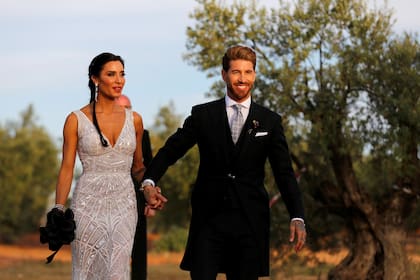 La pareja, lista para la fiesta campestre