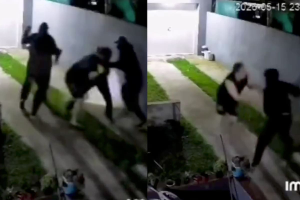 La pareja logró evitar que los delincuentes ingresen a su casa