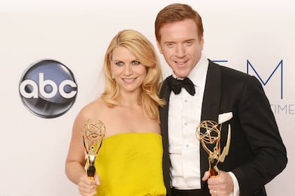 Claire Danes y Damian Lewis, cuando ganaron los premios Emmy por Homeland