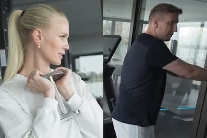La pareja realizó los ejercicios que les designó su entrenador (Foto: Instagram @vestuariostream)