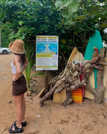 La pareja realizó varias actividades acuáticas durante sus vacaciones (Foto: Instagram @gimeaccardi)