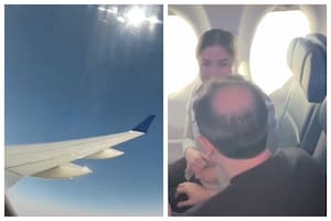 Tomó un avión junto a su novia para ver el eclipse y le propuso casamiento en el cielo