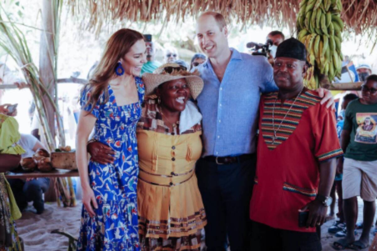 La pareja se reunió con líderes comunitarios, reconocidos beliceños y miembros del gobierno, en presencia del primer ministro, Jhonny Brienco
