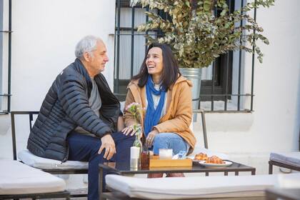 La pareja tomó un desayuno en la Casa Nuva, a metros de la Catedral de San Isidro.
