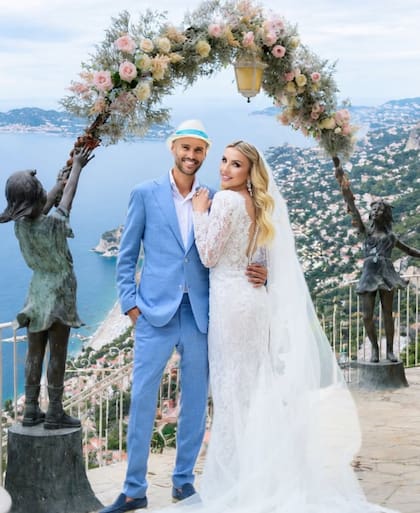 La pareja tras su casamiento