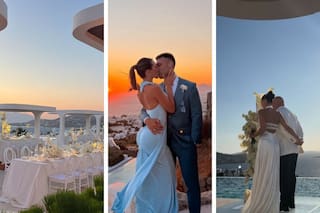 Mi gran casamiento griego: Lautaro Martínez y Agus Gandolfo disfrutaron de una boda de lujo en Mykonos