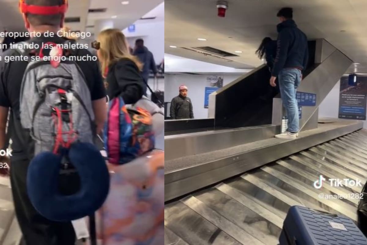 La pasajera evidenció el trato que le dieron a las valijas en el aeropuerto de Chicago