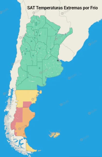 La Patagonia, azotada por el frío