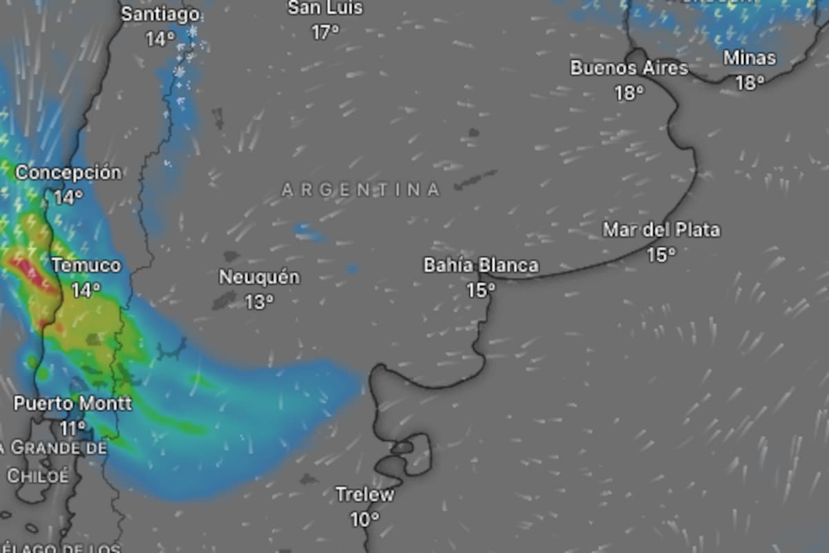 La Patagonia se encuentra bajo alerta por tormentas y lluvias, según el SMN