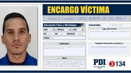 La PDI de Chile había lanzado una alerta de Interpol por el secuestro del teniente venezolano Ronald Ojeda Moreno