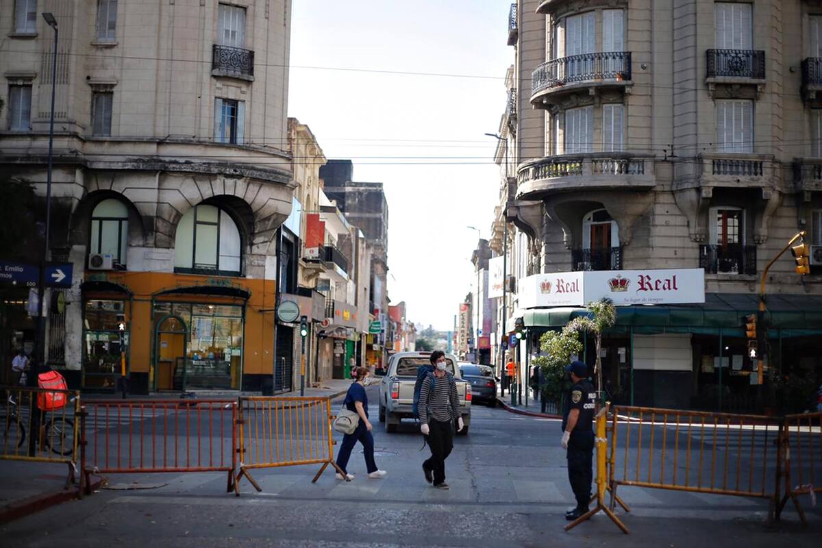 La peatonal de Córdoba permanece cerrada