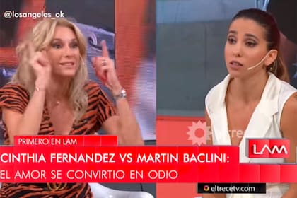 La pelea entre Cinthia Fernández y Martín Baclini desató una interna dentro de Los ángeles de la mañana