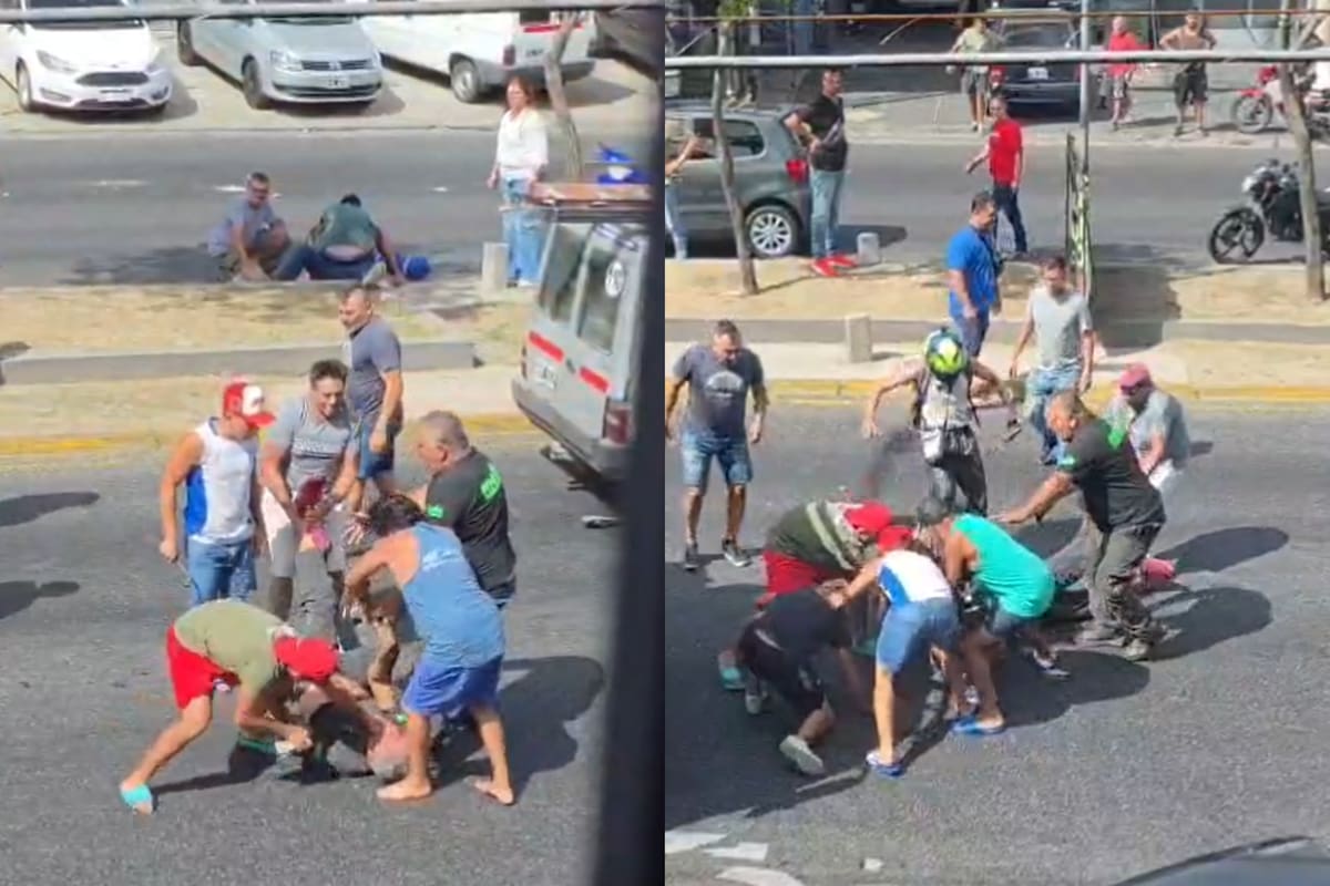 La pelea que tuvo lugar sobre el Acceso Oeste.