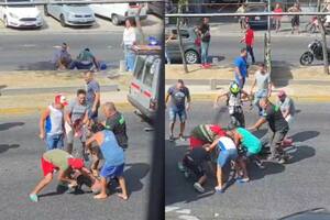 Una violenta pelea de tránsito terminó con un hombre internado y dos detenidos