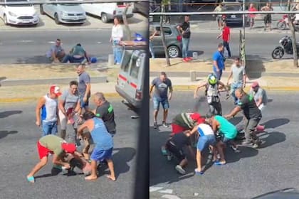 La pelea que tuvo lugar sobre el Acceso Oeste.