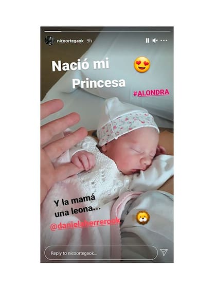 La pequeña Alondra. Fuente: Instagram