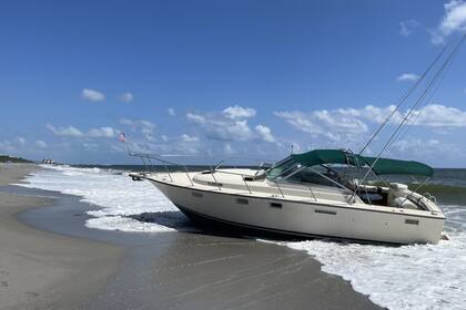 La pequeña embarcación quedó varada en Juno Beach