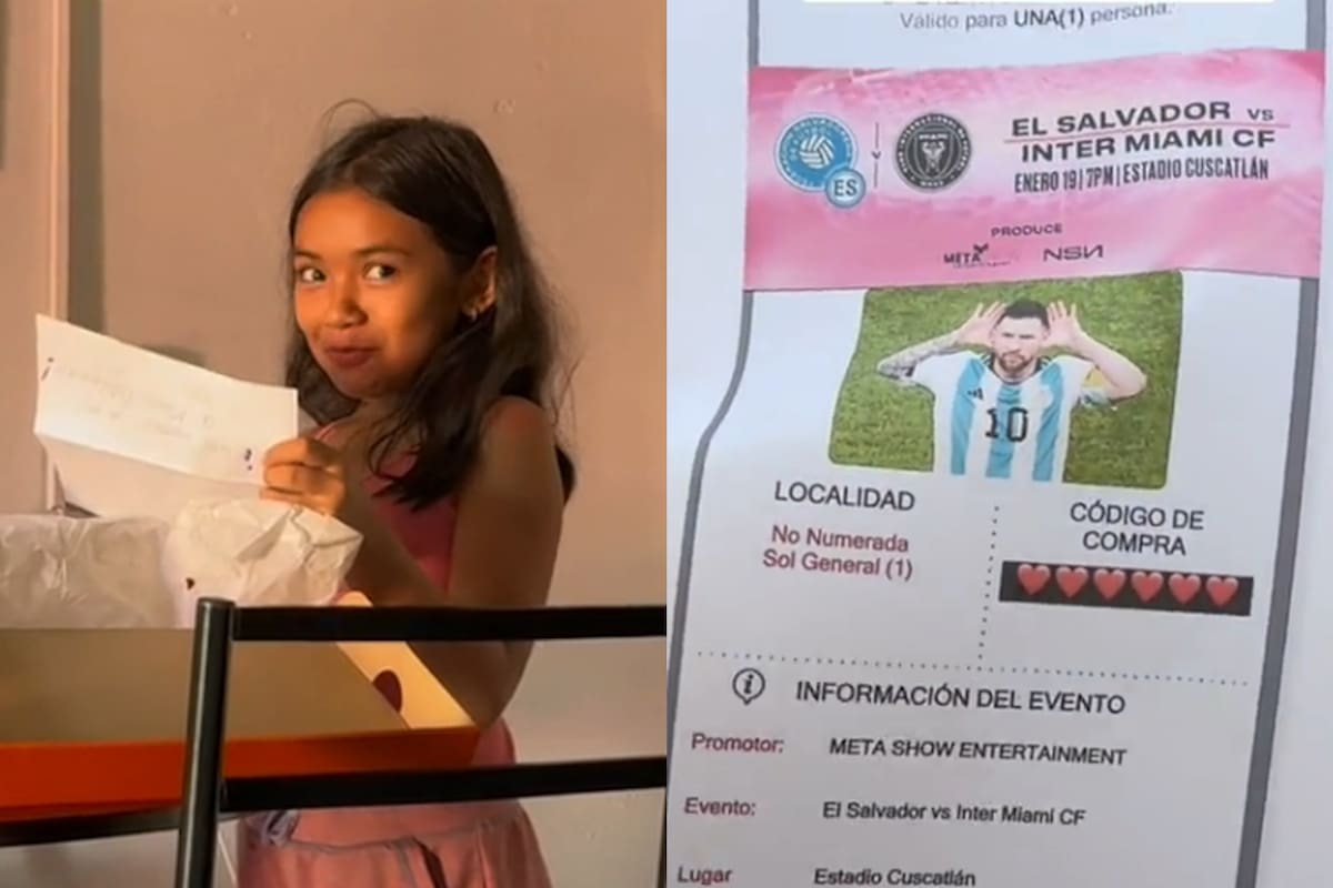 La pequeña fan no pudo ocultar su emoción al descubrir que estaría en el estadio para el partido entre El Salvador vs Inter Miami del próximo viernes