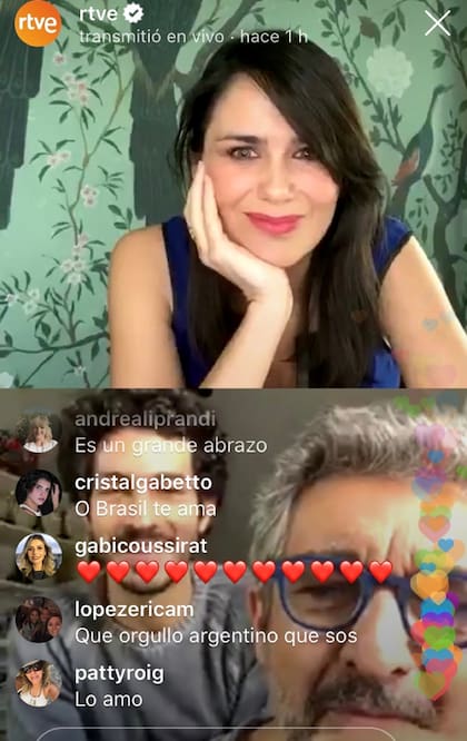 La periodista española Elena Sánchez compartió una charla con Ricardo Darín, a la que también se unió su hijo Chino
