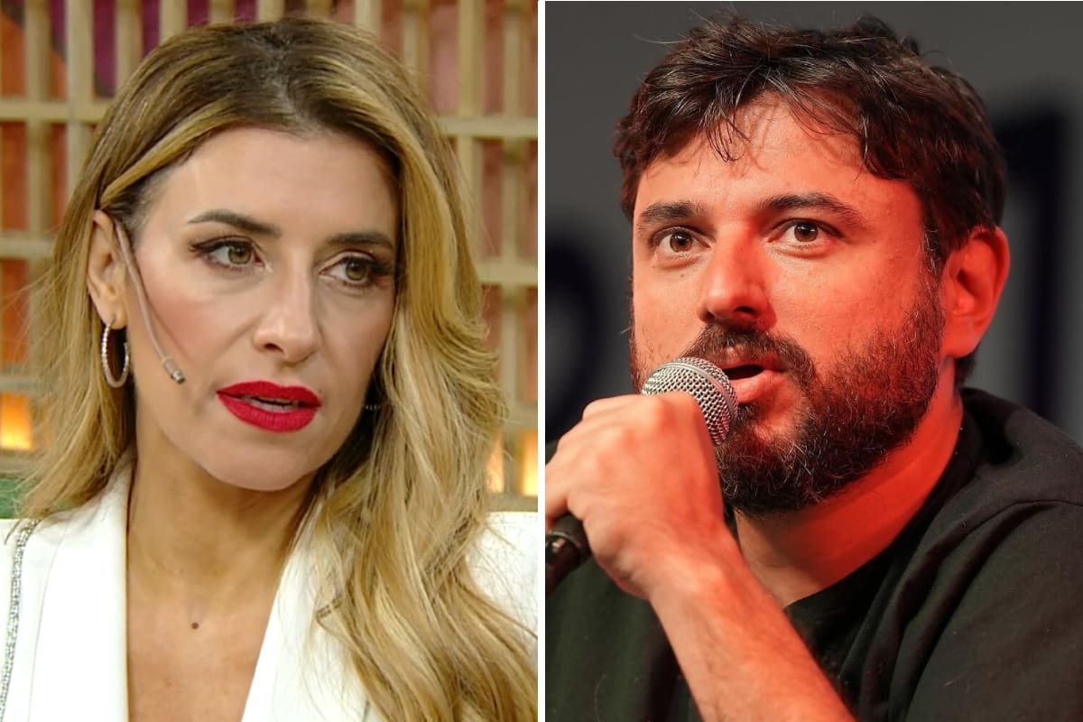 La periodista Marian Brey junto al dirigente social Juan Grabois