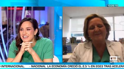 La periodista no contuvo su emoción