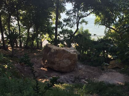 La piedra que causó los daños