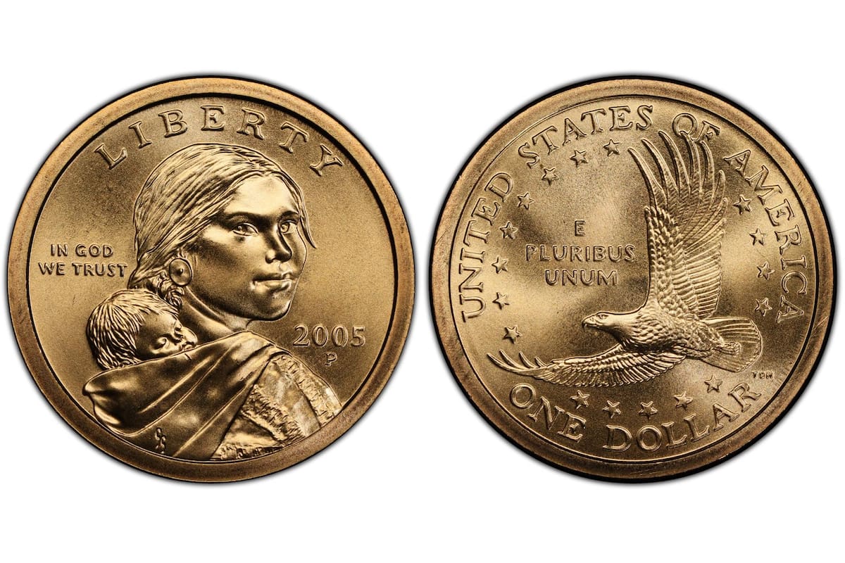 La pieza de un dólar estadounidense con la figura de Sacagawea sigue en circulación, pero determinados ejemplares alcanzaron valores de hasta 24.000 dólares en el mercado de coleccionistas
