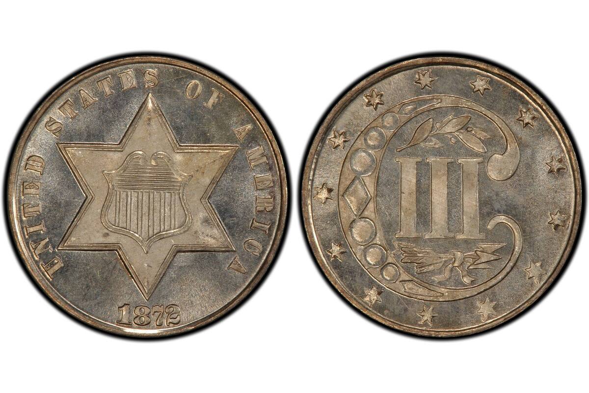 La pieza fue acuñada en 1872 por la Casa de la Moneda de Filadelfia