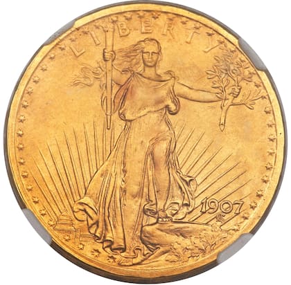 La pieza fue acuñada en Filadelfia en 1907
