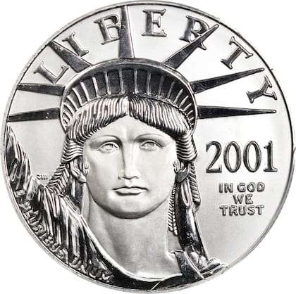 La pieza fue acuñada en la Casa de la Moneda de Filadelfia en 2001