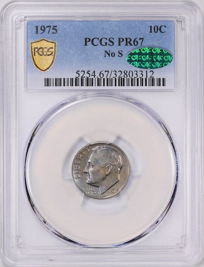 La pieza fue autentificada por PCGS con la clasificación PR67