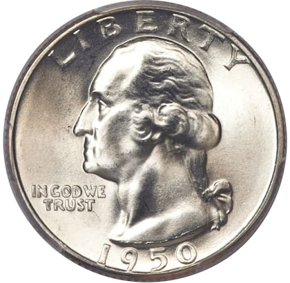 La pieza lleva la imagen del primer presidente de EE.UU. George Washington